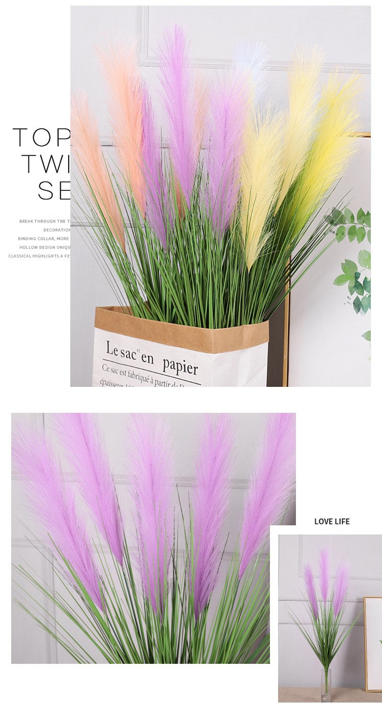 Bulk 33" Grass Artificial Plant Faux Reed Grass Fake Shrubs Outdoor Plant Pampas Wholesale