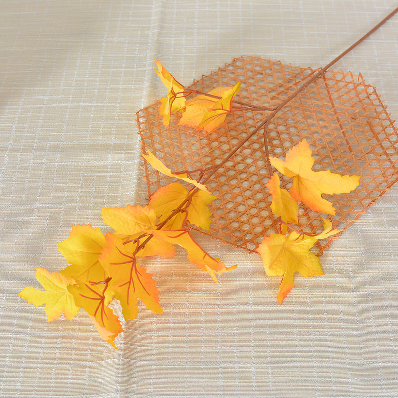Single Stem Artificial Maple Leaf, 27.5" Faux Silk Fall Decor, Perfect for Weddings, Home, and Seasonal Displays
