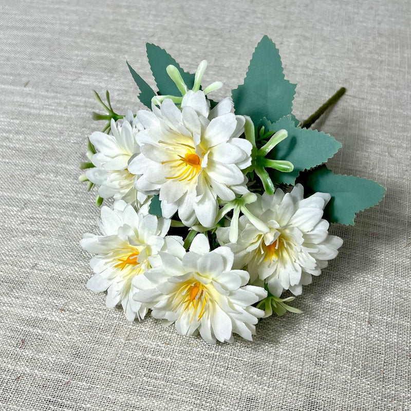 Artificial Cosmos Flower Bush with 5 Blooms, Faux Silk Fabric, Wedding, Home Decor & Office Floral Arrangement