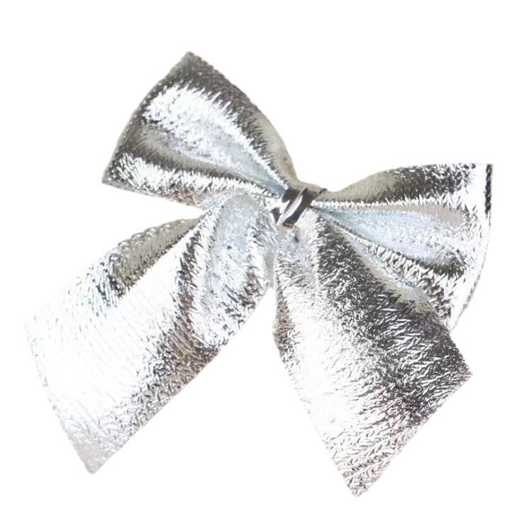 Lot de 12 nœuds de Noël floqués pour décorations d'arbres de Noël