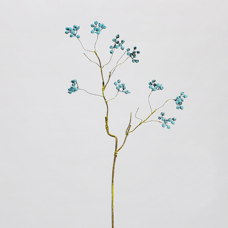 Artificial Winterberry Bush with 9 Blooms, 27.5 Inches, Foam Material, Indoor Decor for Home, Weddings, and Events