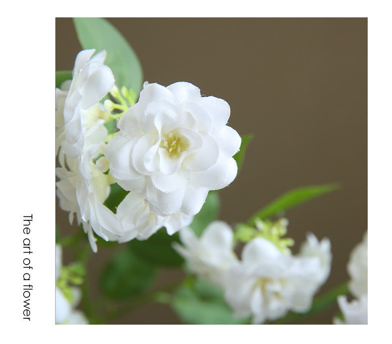 Artificial Camellia Silk Flower, Single Stem with 17 Blooms, 34" Long, Indoor Décor for Home, Office, or Events