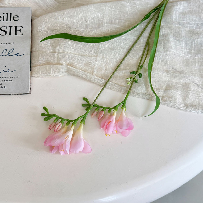 24" Faux Silk Orchid Bush with 6 Blooms, Modern Home Decor, Wedding & Commercial Styling