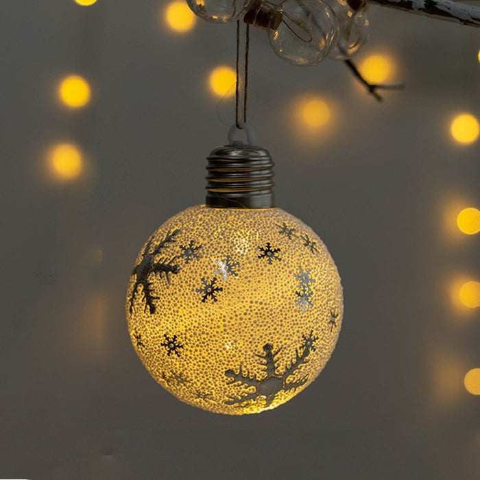 Bulk Light Up Snowflake Elf LED Bulb Christmas Ball Ornaments Xmas Tree Hanging Balls Lights Wholesale
