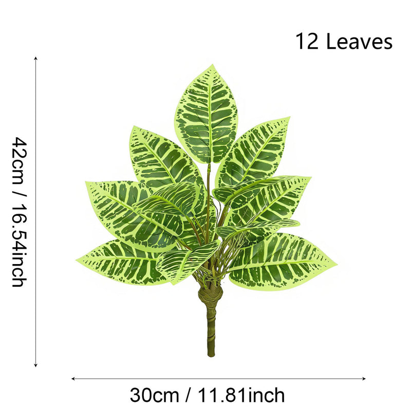 Artificial Snake Plant Bush with 12 Leaves, 16" Tall Faux Sansevieria for Home Office Decor, Wedding & Commercial Spaces
