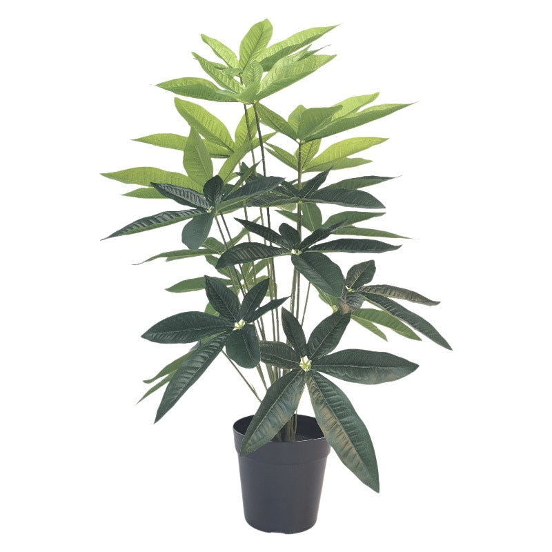 30" Artificial Money Leaf Bush, Realistic Faux Greenery for Home Office Decor, Modern INSPO Style