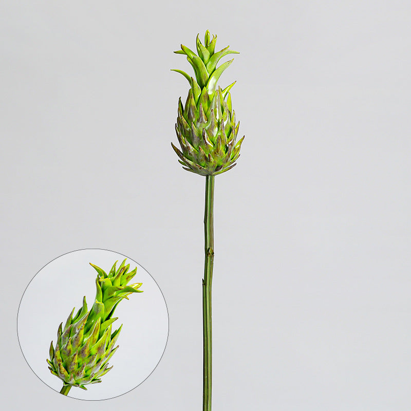Artificial Pineapple Top Single Stem, Tropical Faux Plant for Home Decor, Wedding Centerpieces & Commercial Displays