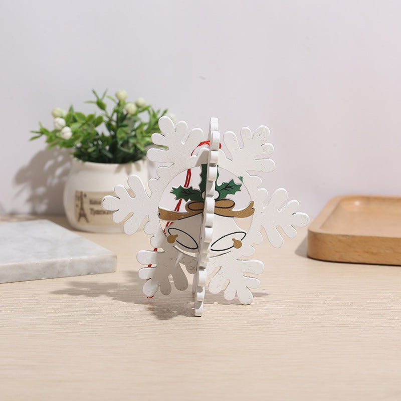 Bulk 3D Wooden Hanging Decorations for Christmas Tree Ornaments Wholesale