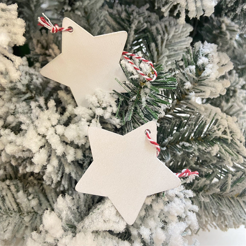 Bulk 2.3" 10 Pcs Five-pointed Star Ornaments for Xmas Tree Pendant Accessories Decor Wholesale