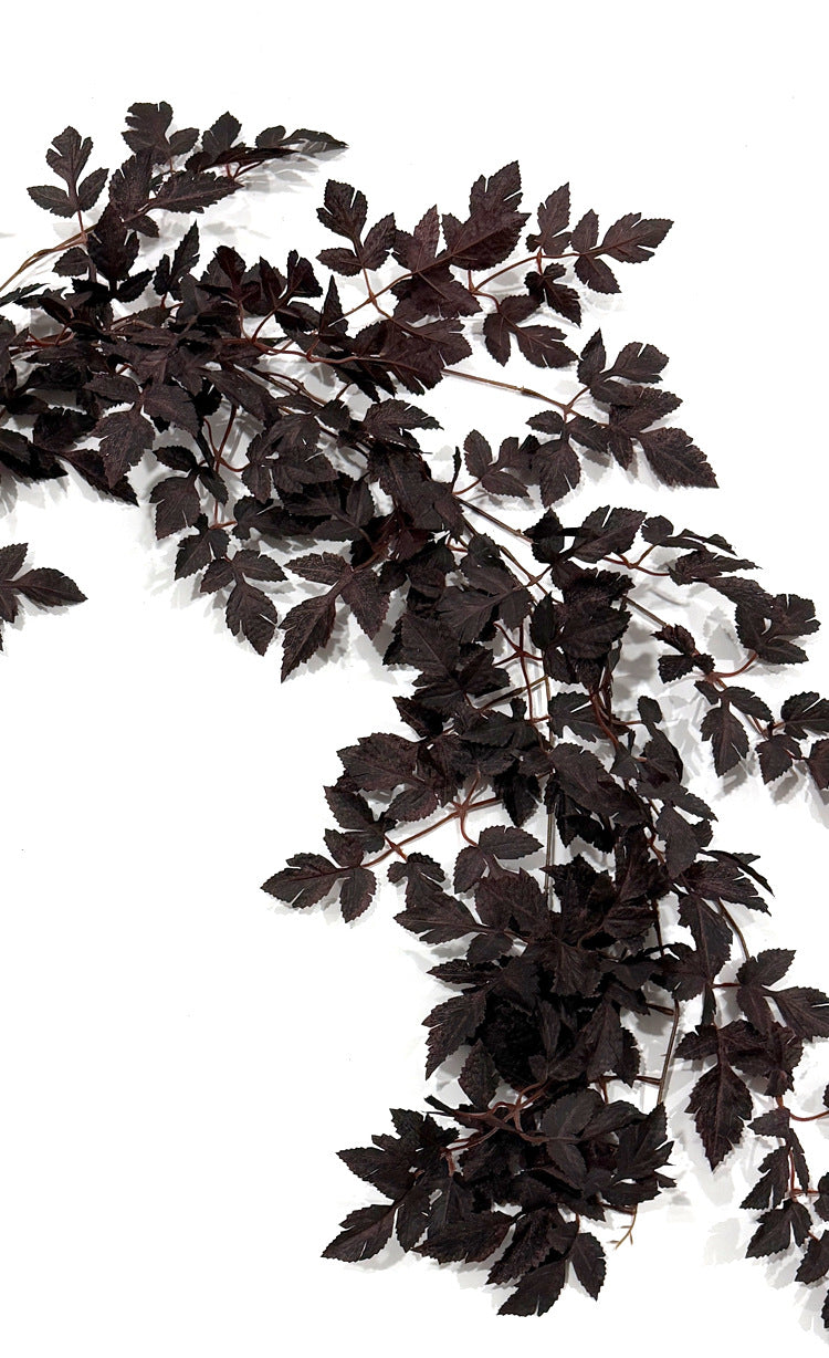 Artificial Trumpet Vine with Autumn Maple Leaves, 71" Long Faux Trailing Vine for Fall Decor, Thanksgiving Home & Wedding Centerpieces