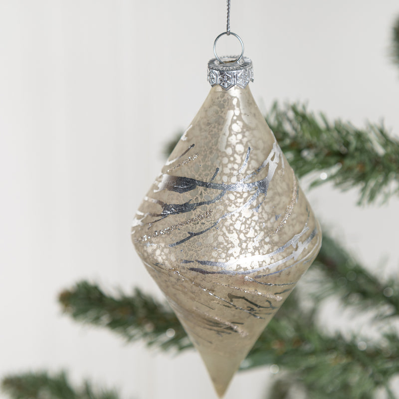Bulk Christmas Glass Ornaments Sparkle Helical Drop Ornament for Christmas Tree Decor Wholesale