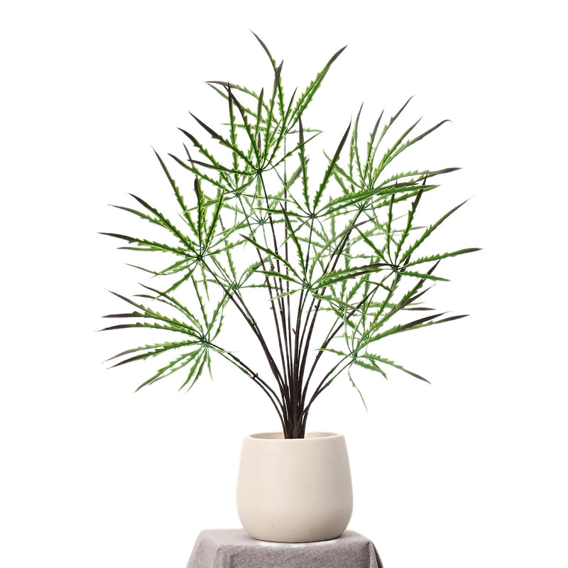 Artificial Aralia Plant Bush, Faux Tropical Greenery Stem, Nordic Style, for Home Decor, Office or Storefront Display