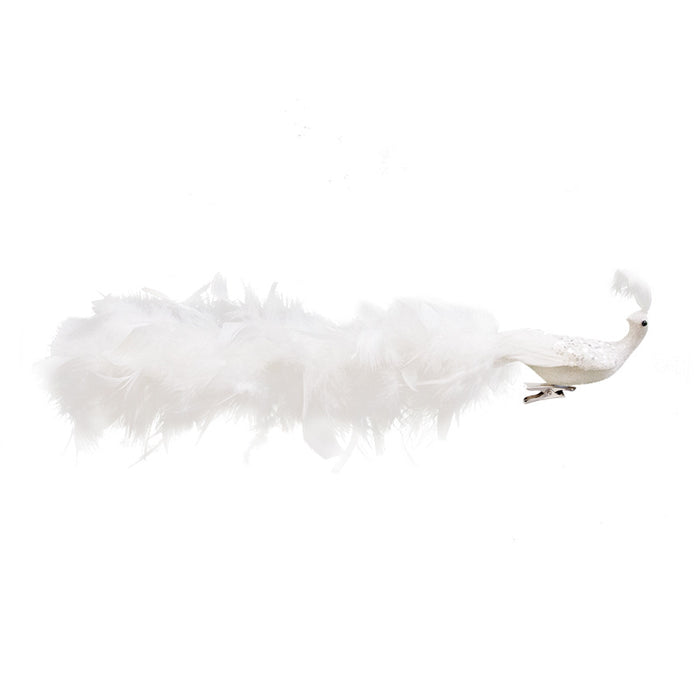 Bulk Christamas Ornaments Artificial Peacock Natural Feather Crafts for Xmas Tree Decor Wholesale
