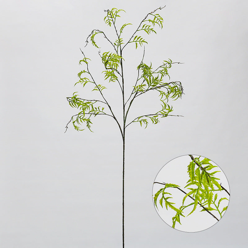 Single Stem Artificial Persian Leaf Branch, 46" Long, Modern Farmhouse Style, Indoor Décor