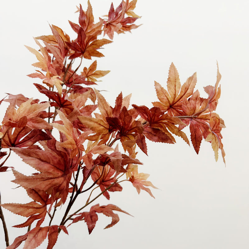 Artificial Japanese Maple Leaf Stem, Single Branch, 31" Faux Silk Fall Foliage for Home Decor, Weddings & Events