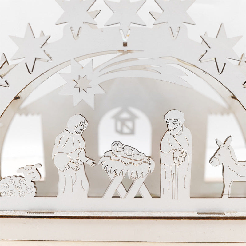 Bulk Glow Nativity Scene Ornament for Home Tabletop Mantel Decor Wholesale