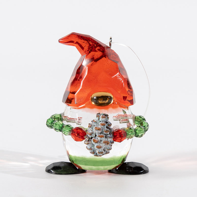 Bulk Christmas Transparent Elf Ornament with Pinecone Cake Holiday Table Decor Wholesale