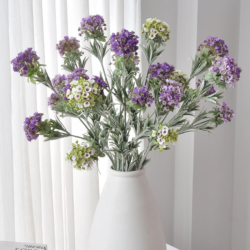 Artificial Hydrangea Snowball Flower Stem, Single Stem with 3 Blooms, 31" Tall, Silk-Like Fabric, for Home Decor, Wedding Centerpieces, Commercial Displays