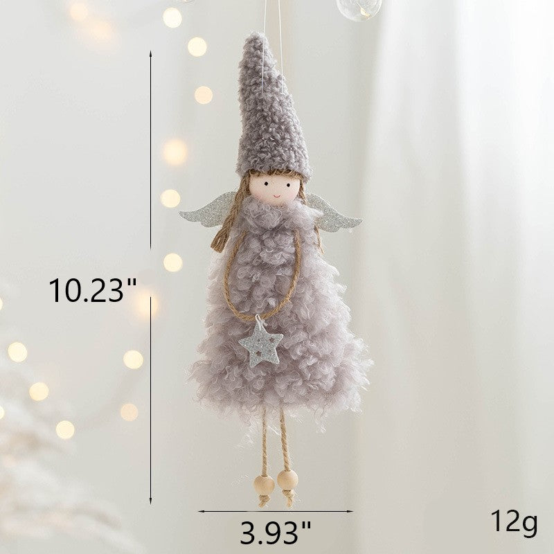 Bulk Antler Angel Doll Pendant Christmas Tree Hanging Ornaments Wedding New Year Party Decor Birthday Gifts Wholesale