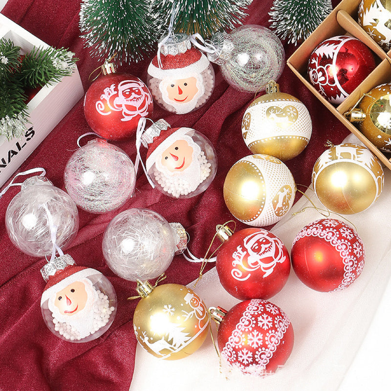 Lot de 16 boules de Noël décoratives à suspendre pour Père Noël