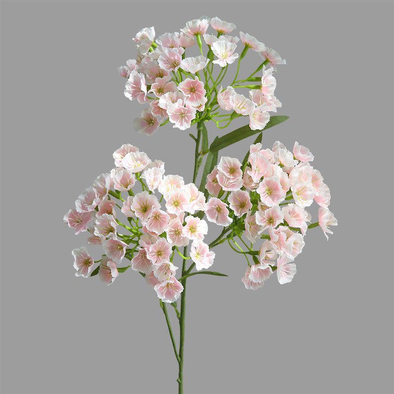 Single Stem Artificial Carnation with 3 Blooms, 28" Height, Silk-Like Fabric, Modern Home Decor, Wedding, Office Styling