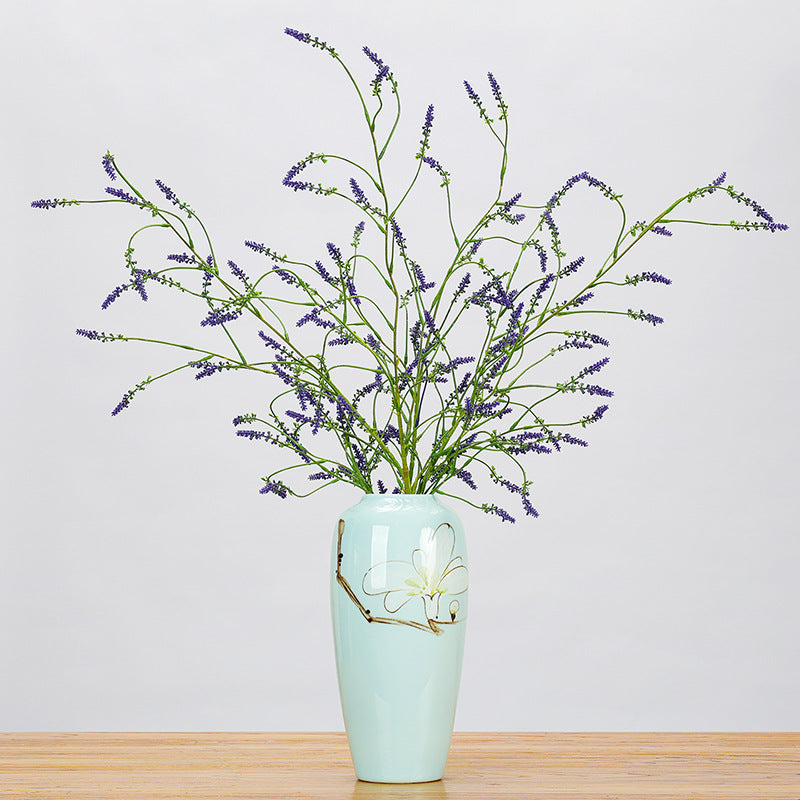 Single Stem Artificial Lavender Knotweed, 48" Tall Plastic Faux Flower for Wedding Decor, Home & Commercial Styling