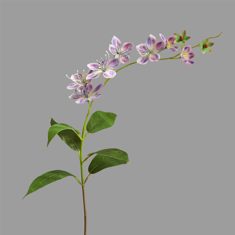 Artificial Jasmine Flower, Single Stem with 9 Blooms, 31" Tall, Silk-Like Fabric, Indoor Decor for Home, Weddings, and Events