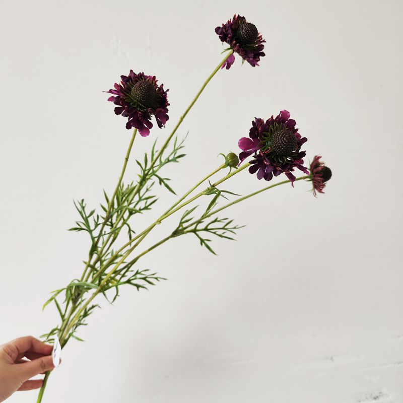 Artificial Daisy & Orchid Bush with 5 Blooms, 29" Silk-Like Faux Flowers for Home Decor, Wedding Centerpieces, Office Arrangements