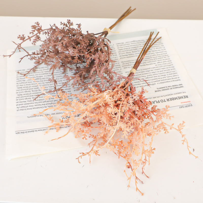 Frosted Rime Artificial Flower Bouquet, Set of 5 Stems, Faux Plastic Filler Sprigs for Wedding, Vase & Home Decor