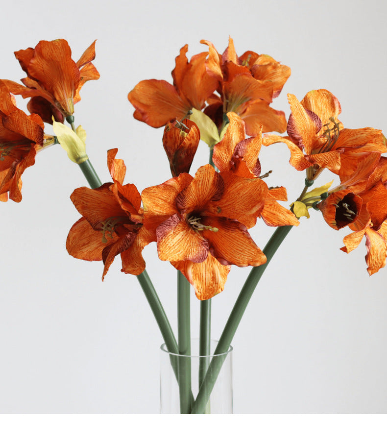 Premium Velvet Amaryllis Stem