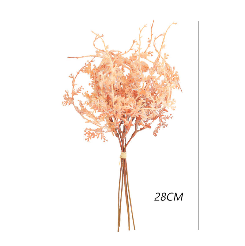 Frosted Rime Artificial Flower Bouquet, Set of 5 Stems, Faux Plastic Filler Sprigs for Wedding, Vase & Home Decor