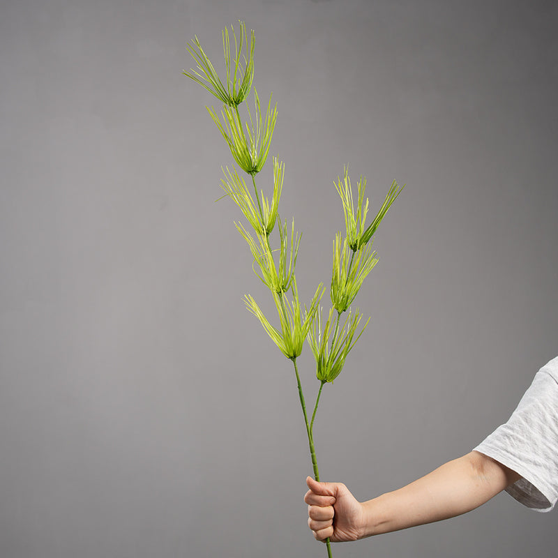 Artificial Bamboo Leaf Bush, Faux Greenery Stem in Green Silk-Like Fabric, Indoor Outdoor Home, Office & Event Decor