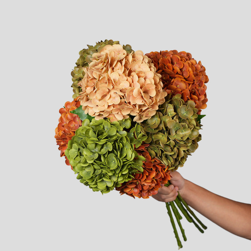 Artificial Hydrangea Single Stem, 1 Bloom, Plastic Faux Flower for Wedding, Home Decor and Hotel Display