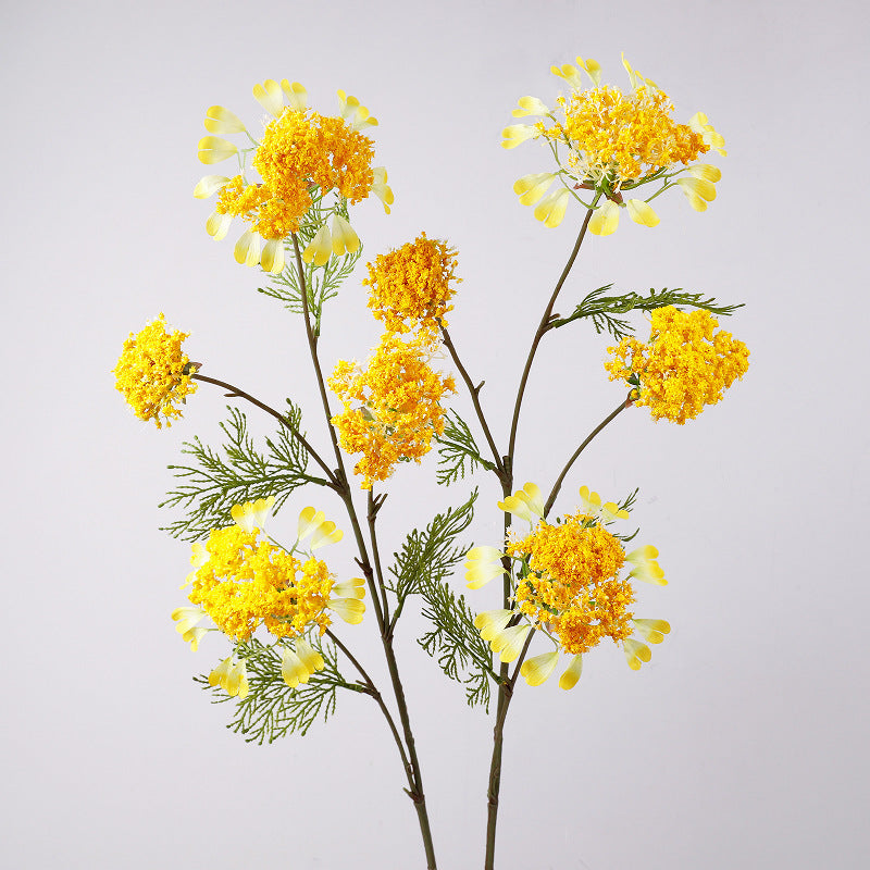 38" Realistic Artificial Dandelion & Snowberry Stem, Single Branch with 4 Blooms, Ins Modern Floral Decor for Weddings, Home, Offices
