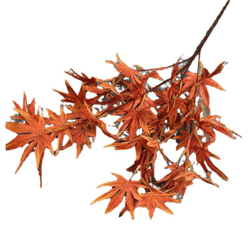 Artificial Maple Leaf Branch, Single Stem with 38 Realistic Foliage, 39" Tall for Wedding Centerpieces & Home Decor, Silk-Like Fabric