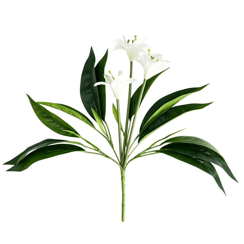 Artificial Lily Bouquet with 3 Blooms, Home & Outdoor Decor