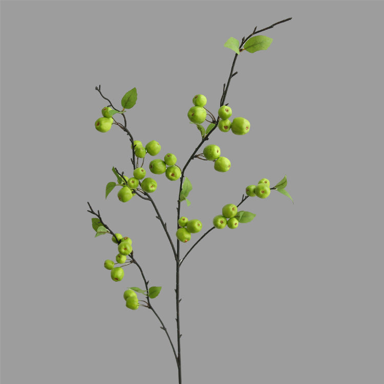 Artificial Apple Stem, Single Branch with 36 Blooms, 41" Long Faux Silk Fruit Stem for Home Decor, Wedding Centerpieces