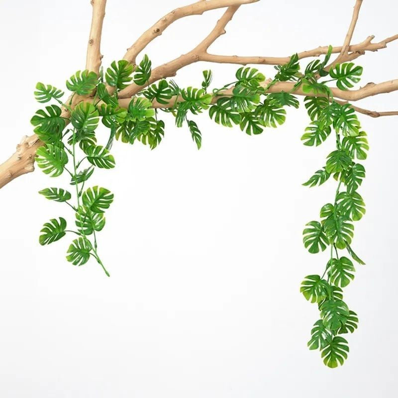 71" Artificial Monstera Vine, Trailing Faux Plant for Indoor Outdoor Decor, Wedding, Office, Retail Display