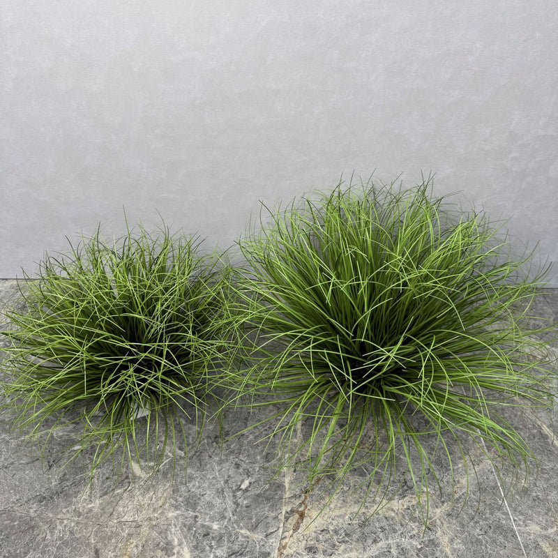 Artificial Bulrush Grass Bush, 12" Tall Faux Cattail Stems, Set of 2 Picks for Home Decor, Wedding Centerpieces and Commercial Displays