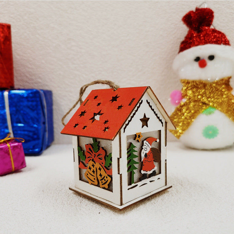 Ornement de Noël en bois à suspendre en vrac, Père Noël, bonhomme de neige, cerf, pendentifs pour arbre de Noël, pour fête de Noël, vente en gros