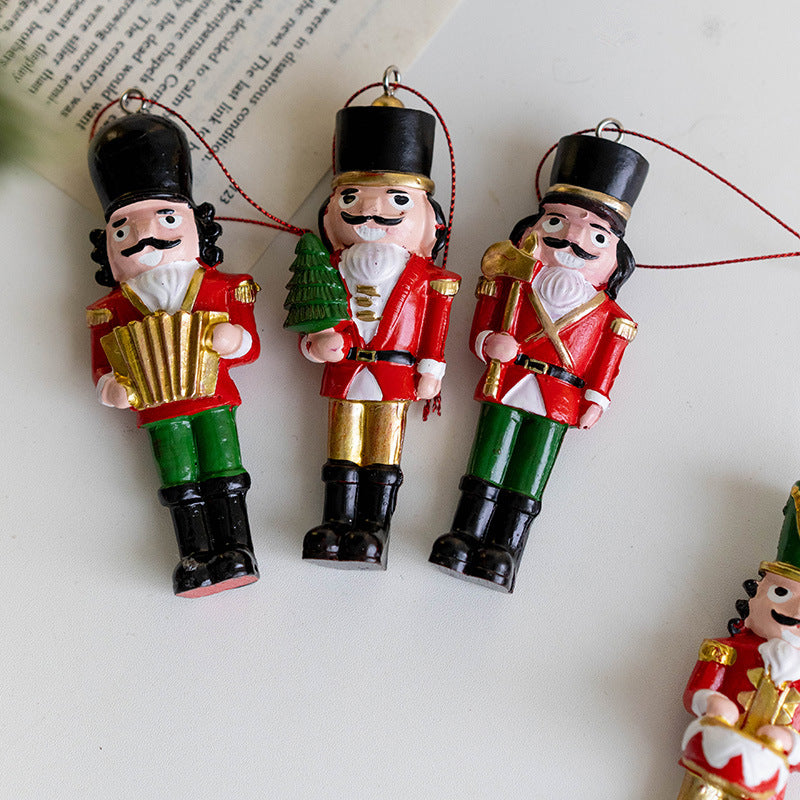 Bulk Nutcracker Soldier Doll Pendant Christmas Tree Hanging Ornament New Year Party Decor Wholesale