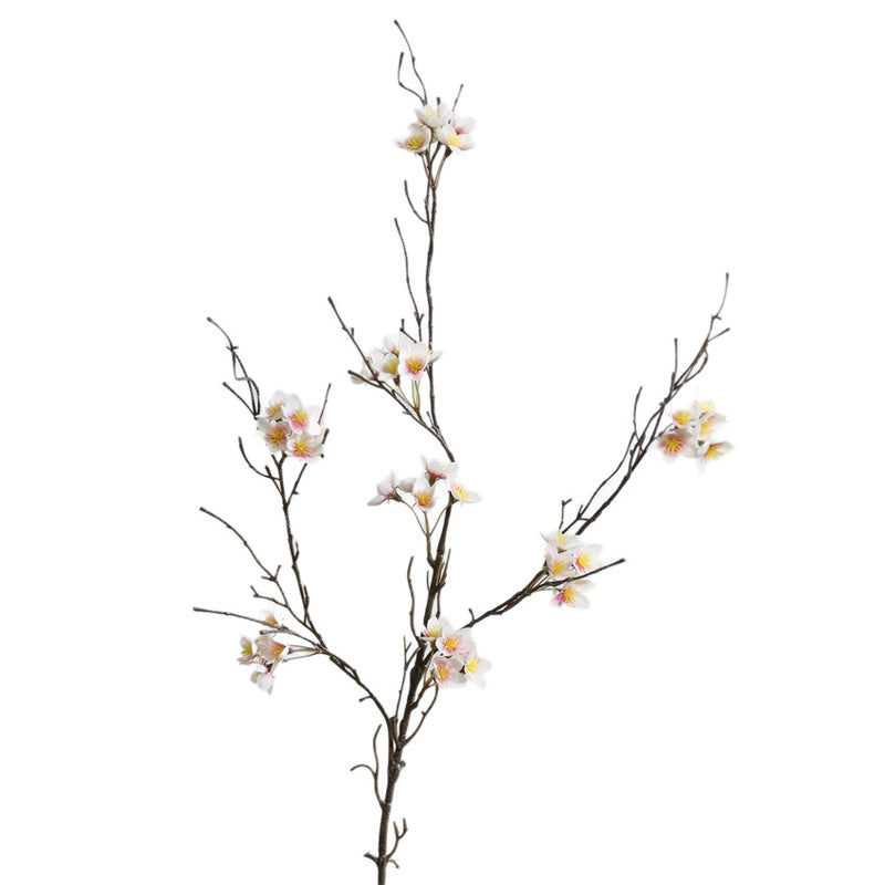 Artificial Plum Blossom Branch, 31.5" Realistic Faux Flower Stem for Wedding Decor, Home & Office Arrangements, Plastic