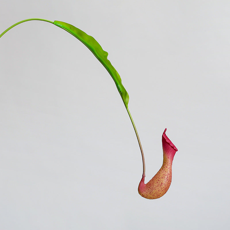 Artificial Pitcher Plant Vine, 30" Hanging Trailing Foliage, Realistic Plastic Greenery for Home Decor, Wedding Backdrops, Shelf Styling