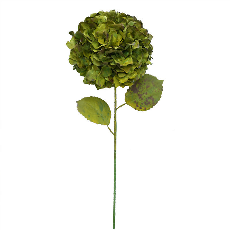Single Stem Burnt Edge Hydrangea, 28" Artificial Flower for Wedding Decor, Home & Commercial Styling