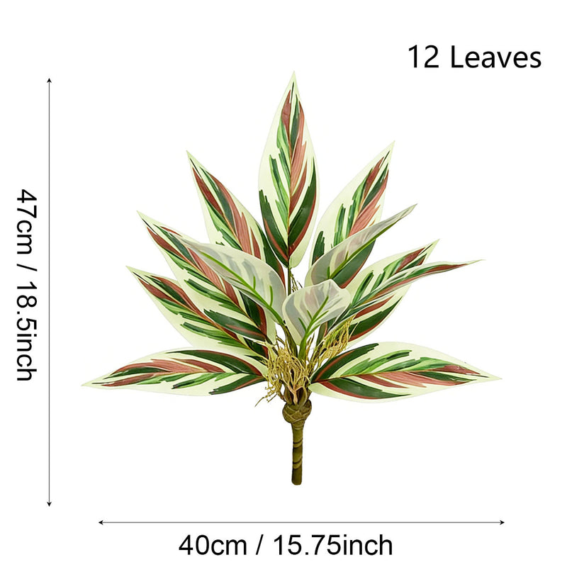 Artificial Snake Plant Bush with 12 Leaves, 16" Tall Faux Sansevieria for Home Office Decor, Wedding & Commercial Spaces