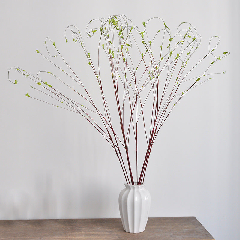 Artificial Pussy Willow Branch, Single Stem Faux Dragon Willow Bud Stem with 12 Branches, Bendable Vase Filler for Wedding & Home Decor