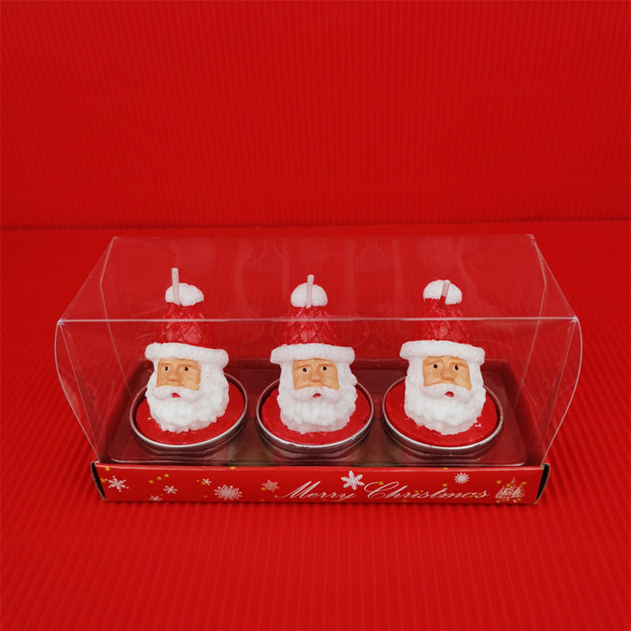 Bulk 3 Pcs Christmas Candle Set with Santa Claus Xmas Tree Pine Cone Gift Box for Xmas Fall Home Decor Wholesale