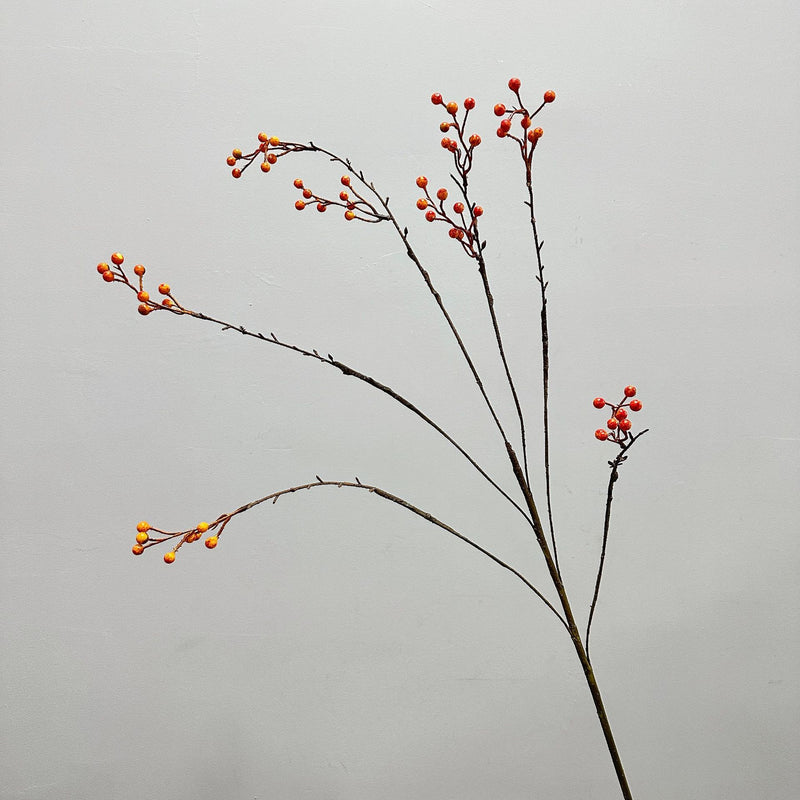 Artificial Red Berry Bush, 55" Long Faux Foam Berry Stems for Wedding Centerpieces, Home Decor, and Seasonal Displays