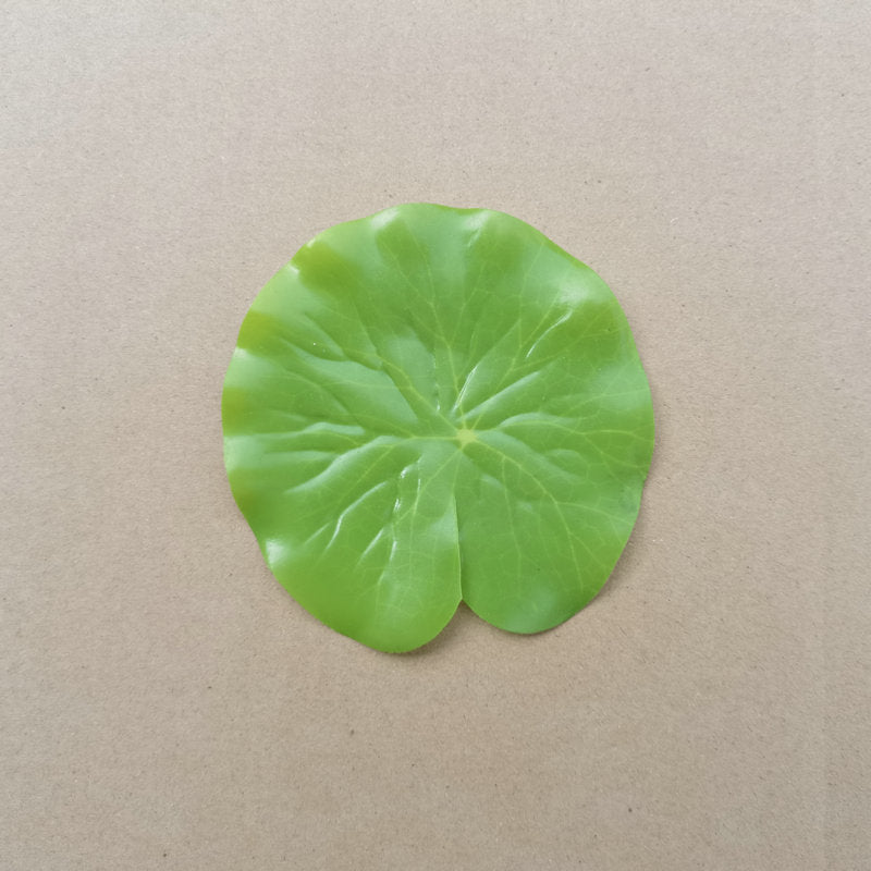 Artificial Lotus Leaf Single Stem, 4" Long, Plastic, Realistic Decoration for Home, Office, or Outdoor Use