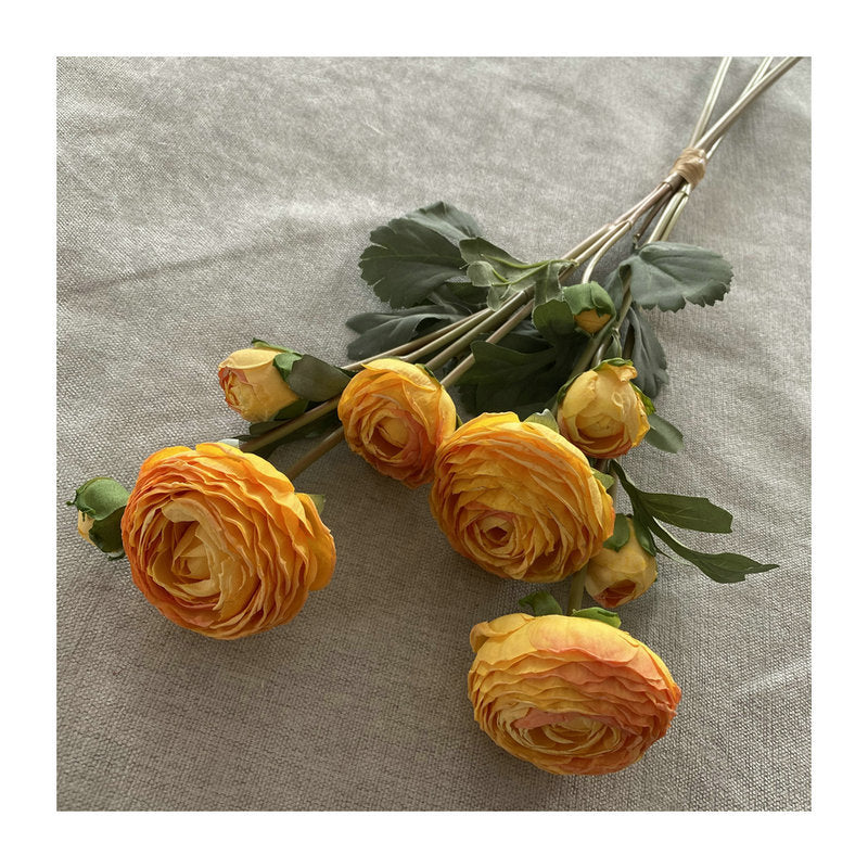 9-Bloom Hand-Tied Bouquet, Faux Silk Peony Stems, 22" Tall, Wedding & Home Decor